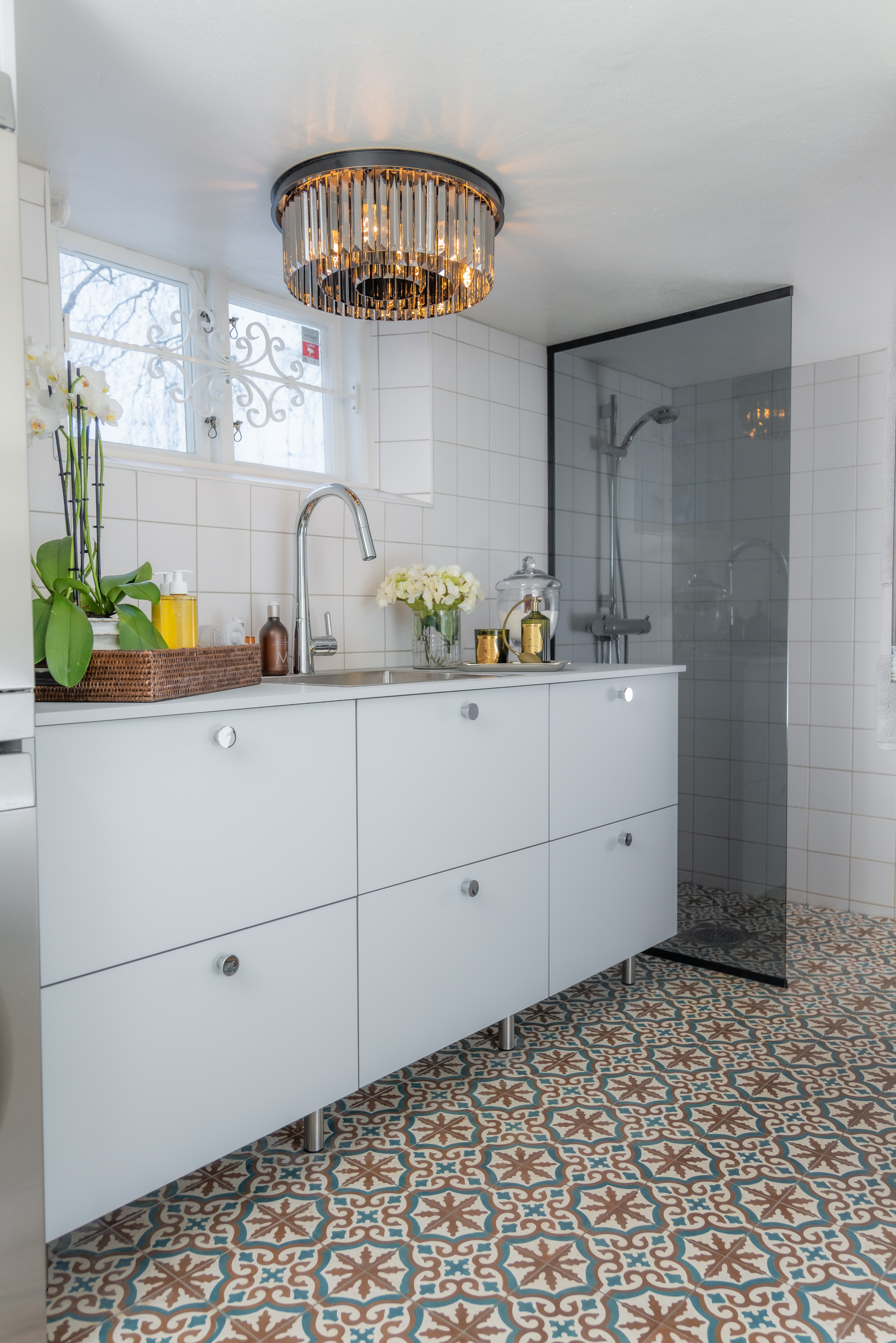 bankskap-duschvagg, temal, tvattstuga